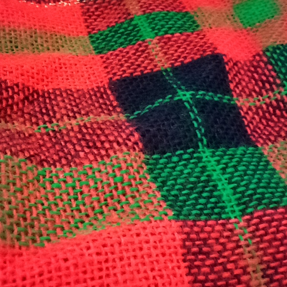 Christmas tablecloth, centerpiece and votive